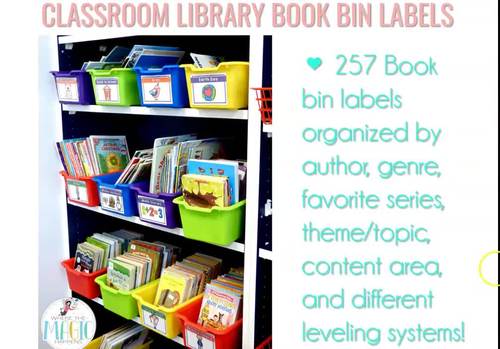 Classroom Library Labels for Book Bins - EDITABLE | TpT