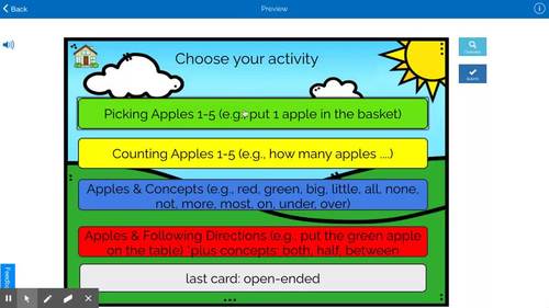 Boom™ Cards Digital Language Activity: Apples for Counting & Concepts