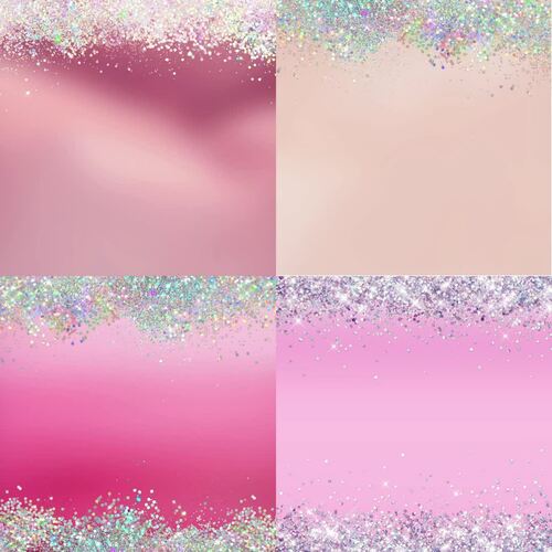 PERFECT PINK Holographic Glitter Digital Paper Font for Valentine Thank ...