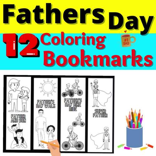 Fathers Day Bookmarks Coloring Doodle Activity Resource Lesson No Prep ...