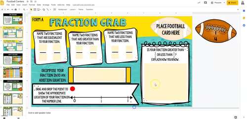 Football Math Activities - Digital Football Math Activities 4th & 5th Grade