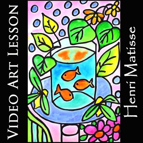 GOLDFISH by Artist HENRI MATISSE | Directed Drawing & Painting Video Art  Project