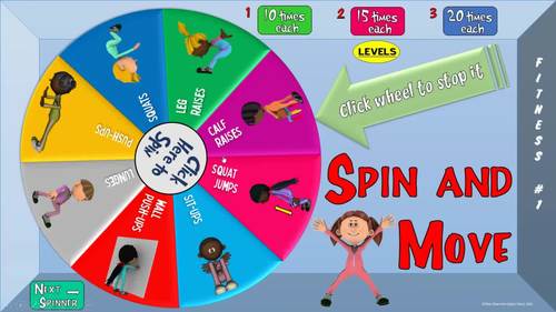 PE Spin and Move Fitness Edition 8 Spinning Wheels for Engaging