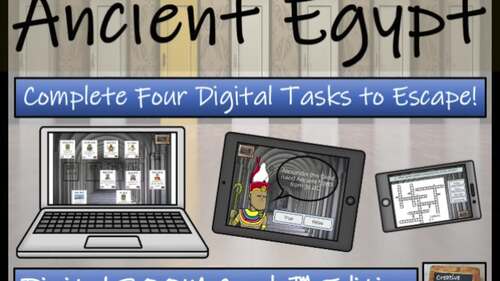 Ancient Egypt BOOM Cards™ Digital Escape Room Activity | TPT