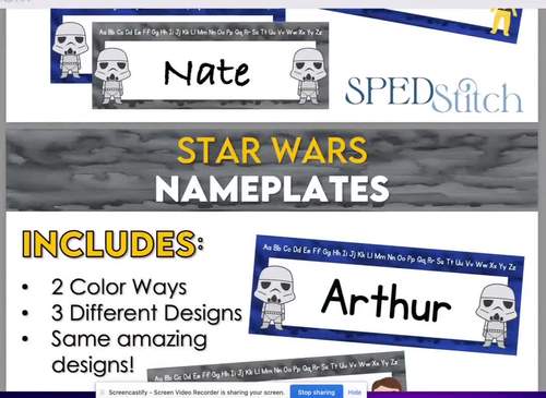 Star Wars Classroom Theme Name Plates by SPED Stitch - Lindsey McIntyre
