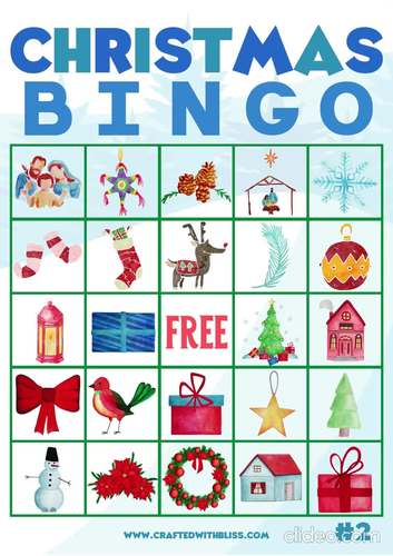 Christmas Bingo For Kids by Crafted with Bliss by Teacher Pia | TpT
