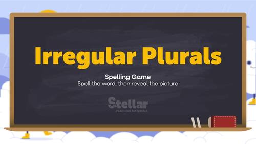 Irregular Plurals Spelling Game by Stellar TEFL | TPT