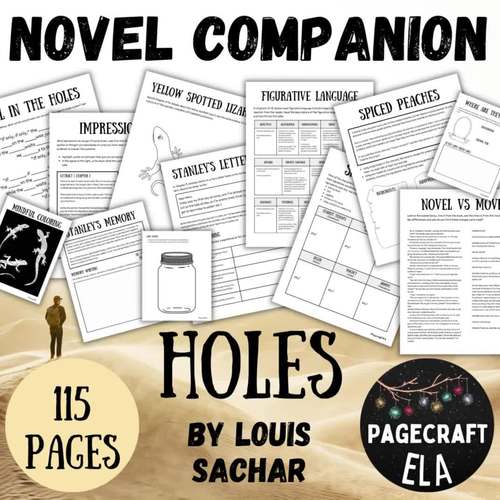 HOLES Novel Study Companion Activity - for Holes by Louis Sachar by  GravoisFare