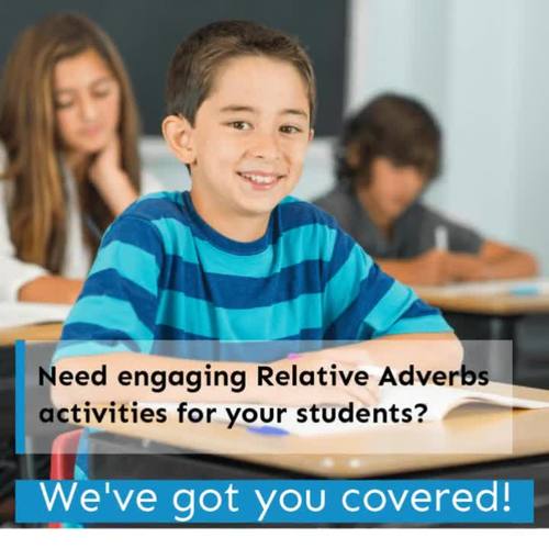 Relative Adverbs Activities - Print & Digital - Literacy Centers