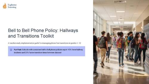 Bell To Bell Phone Policy Hallways And Transitions Toolkit Toolkit ...