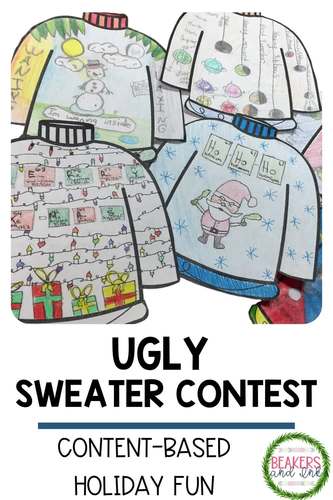 Ugly Christmas Sweater Activity by Beakers and Ink | TpT