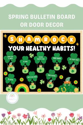St. Patrick's Day Bulletin Board Door Decor School Nurse March Decorations