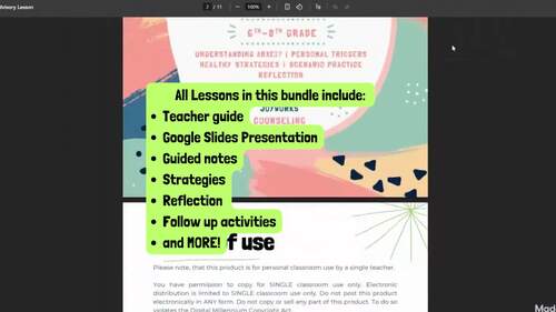 Executive Functioning Lessons | GROWING BUNDLE | Grades 6-8 | GREAT FOR ...