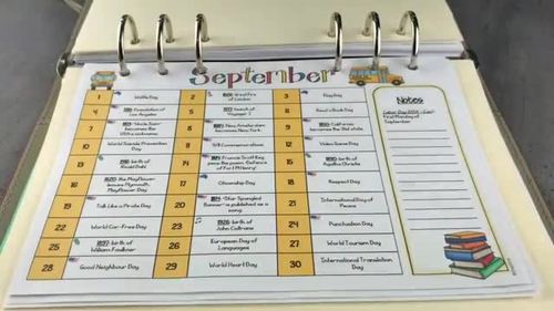 Calendar / Planner Today in History : Events in the English Speaking