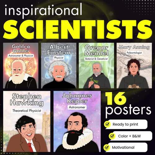 Famous Scientist Posters | STEM Leaders Science Bulletin Board ...