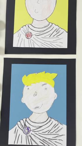 Ancient Greece Self Portrait Drawing Templates| Greek Art History Activity