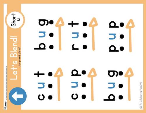 Short Vowel CVC Worksheets - Short u- NO PREP by The Early Learning Place