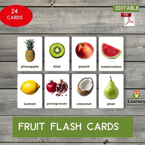Fruit Flashcards for Kids | Printable PDF for ESL & Preschool by ...