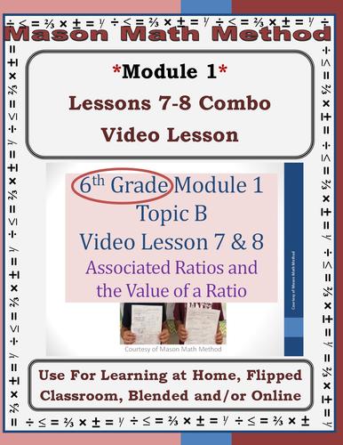 Preview of 6th Grade Math Mod 1 Video Lesson 7-8 Associated Ratios Distance/Flipped/Remote