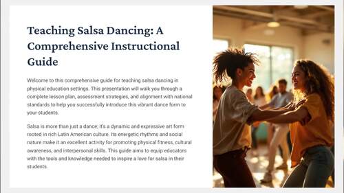 Salsa Dance Class & Lesson Plan for Grades 6–12 (Editable PPTs) SHAPE ...