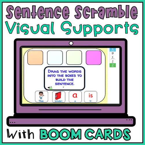 Sentence Scrambles Boom Cards Build A Sentence School Supplies with