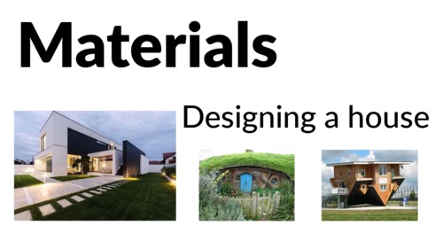 Preview of Materials - Designing your own house [Grades 3, 4, 5]