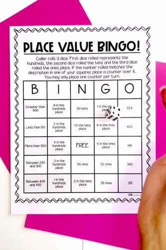 3 Digit Place Value Game Bingo Cards Activity | Grade 2 3 Math Center ...
