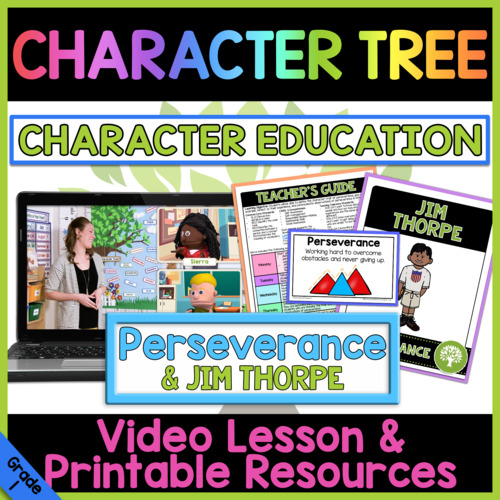Preview of Perseverance & Jim Thorpe | Character Education Video Lesson