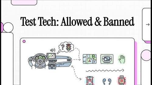 Preview of NYS Driver's Permit Test Prep Videos | Chapter 13- Test Tech/Allowed and Banned