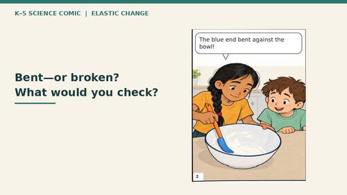 Elasticity & Forces Science Comic | K-5 | CCSS | Kitchen Comics S02 Ch05