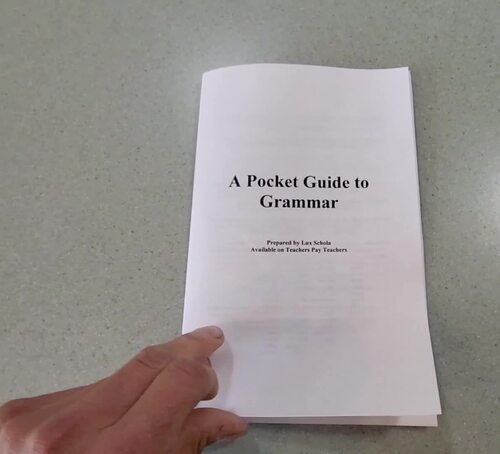 A Pocket Guide to Grammar by Lux Schola | TPT