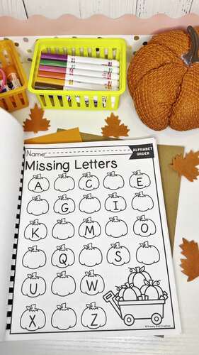 October Kindergarten Worksheets Fall Math and Literacy Activity No Prep ...