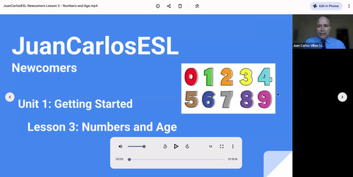 Preview of JuanCarlosESL Newcomers Lesson 3 Video: Numbers and Age