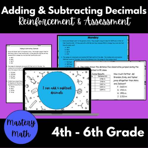 5th Grade Adding and Subtracting Decimals | Multi-Step Word Problems ...