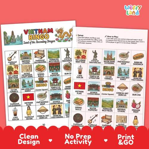 Southeast Asia Geography BINGO Bundle | 11 Countries ASEAN Activity Pack