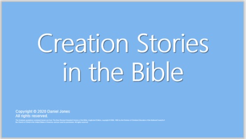 Preview of Creation Stories in the Bible - Video Lesson & PowerPoint™ with Questions