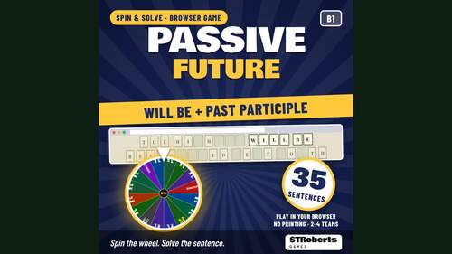 Future Passive Game | ESL Grammar Game | Spin & Solve by STRoberts Games