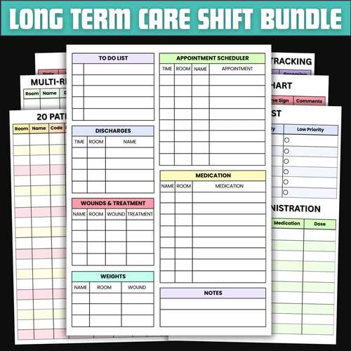 Long Term Care Nurse Shift Report Bundle | LTC Handoff Tools PDF by ...