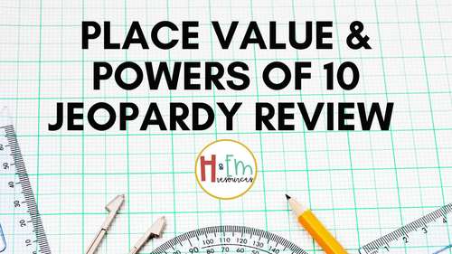 Place Value & Exponents PowerPoint Review Game │5th │Quiz Game │Math Test Prep