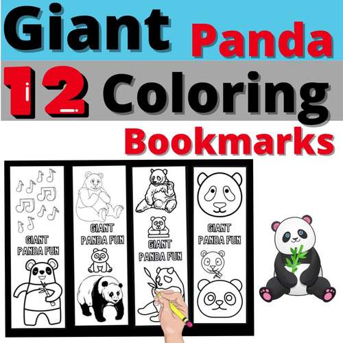 Giant Panda Craft Coloring Bookmarks Resource AAPI Color Activities No Prep
