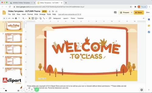 Google Slides Templates And Powerpoint Templates Fall Theme Tpt