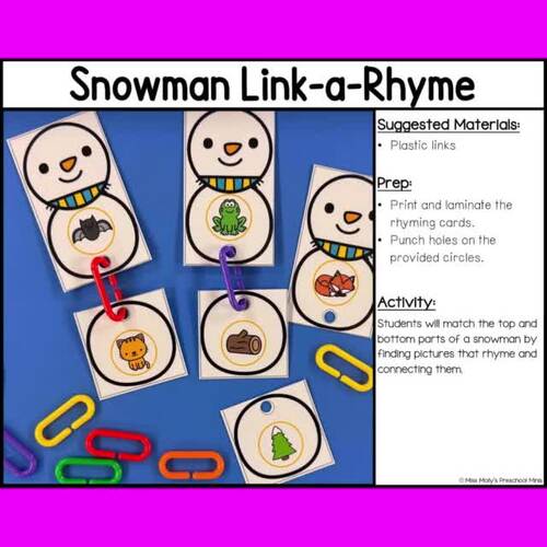 Preschool January Math & Literacy Centers: 20 Hands-On Winter Activities
