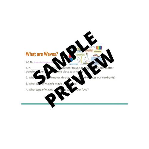 Waves Webquest by Science Sub Plans | TPT