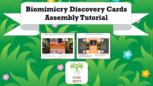 Preview of NGSS Life Science: Biomimicry Discovery Cards Assembly Tutorial NGSS 1-LS1-1