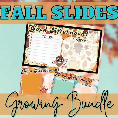 Fall Google Slides - Editable Fall Daily Slides Organization, Activity ...