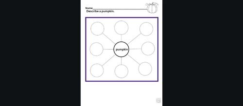 Describing a Pumpkin-Bubble Map and Writing Paper by Unique Achievers edu