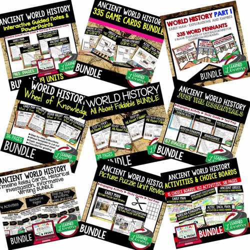 River Valley Civilizations BUNDLE, World History BUNDLE, Digital Distance