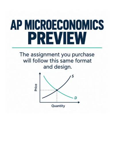 AP Microeconomics Topic 3.1 Production Function | 3 Part Assignment + Key