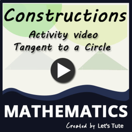 Preview of Mathematics  Activity video - tangent to a circle on a point on it