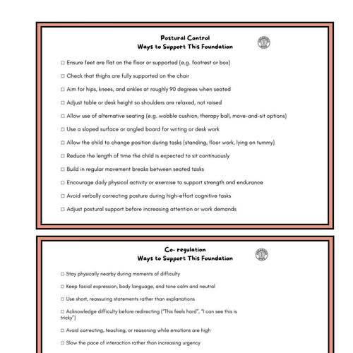 Executive Functioning Foundations.  OT Activities for attention & organization